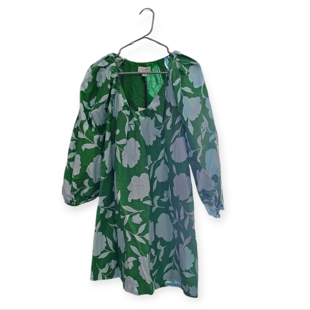 Kate Spade Floral Green and White Dress SMALL
